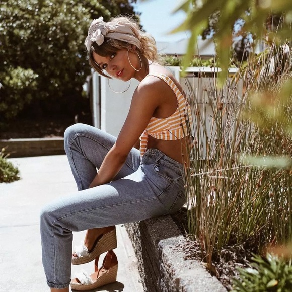Sale Blue and White Striped Bikini - Picture 4 of 4